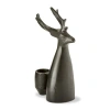 Tag Large Black Aluminum Reindeer Candle Holder Christmas Decor In Black