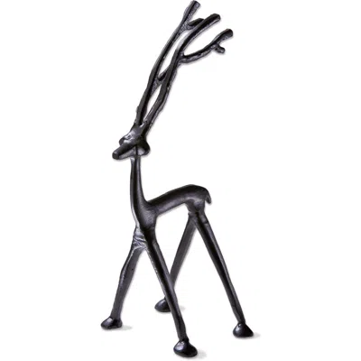 Tag Large Black Cast Aluminum Reindeer Statue For Holiday Decor