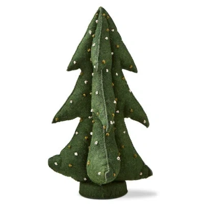 Tag Large Dark Green French Knot Wool Tree Holiday Decor