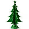 Tag Large Festive Green Tree Enamel Holiday Decor Sculpture In Green