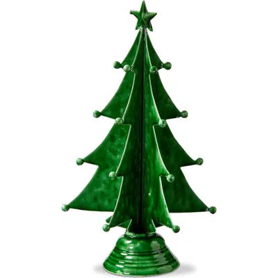 Tag Large Festive Green Tree Enamel Holiday Decor Sculpture
