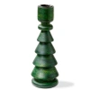 Tag Large Green Wood Tree Taper Candle Holder For Christmas In Green