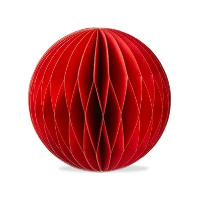 Tag Large Red Glimmer Paper Ball Christmas Tree Ornament Decor