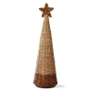 Tag Large Seagrass Tree Holiday Sculpture Natural Decorative Object In Brown