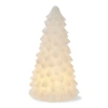 Tag Large Snowy Pine Tree Led Flameless Candle Christmas Decor In White