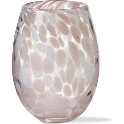 Tag Lavender Confetti Stemless Wine Glass Dishwasher Safe In White