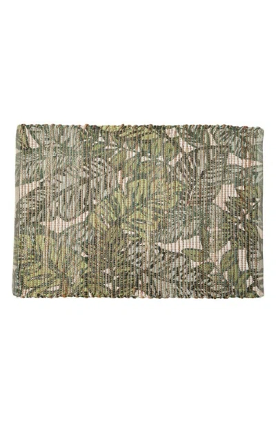 Tag Leaf Design Jute Rug In Multi