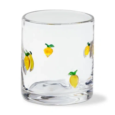 Tag Lemon Double Old Fashioned Glass Yellow Glass Summer In Transparent
