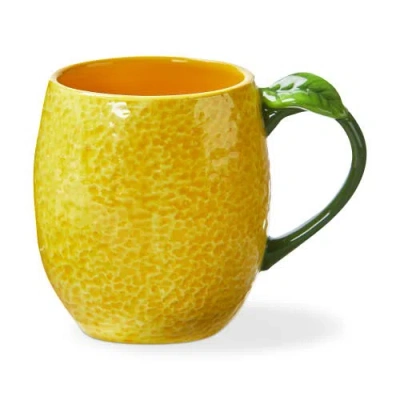 Tag Lemon Sculpted Mug Yellow Multi Earthenware Summer