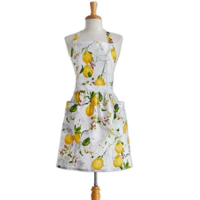 Tag Lemoncello Hostess Apron Cotton Machine Wash One Size In White