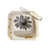 Tag Let It Be Sunflower Stoneware Square Serving Platter Set In Multi