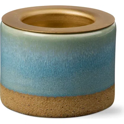 Tag Light Blue Ceramic Tealight Taper Candle Holder Set