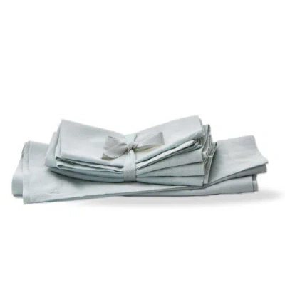 Tag Light Blue Cotton Slub Table Runner