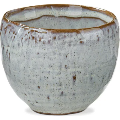 Tag Light Blue Reactive Glaze Small Pinch Bowl Stoneware Dishwasher Safe In Gray