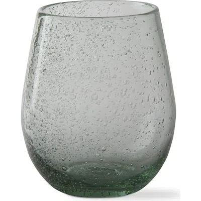 Tag Light Green Bubble Glass Stemless Wine Glasses Dishwasher Safe