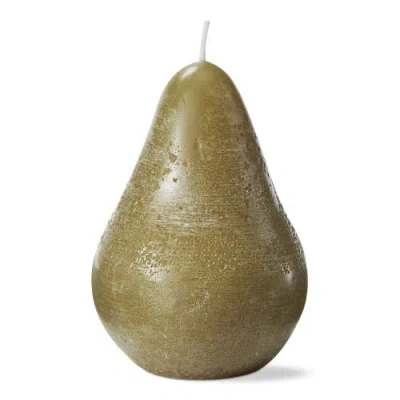 Tag Light Green Pear Candle Sculpted Paraffin Wax For Decor