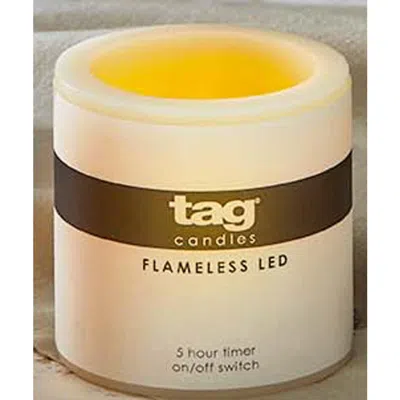Tag Light Up Led Pillar Candle With Timer Flameless Decor In Multi