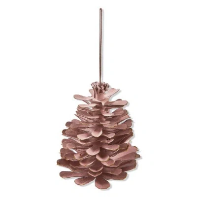 Tag Lilac Paper Pinecone Holiday Tree Ornaments Purple Decor In Brown