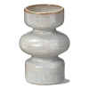 Tag Linea Taupe Speckled Ceramic Reversible Candle Holder Medium In Gray