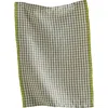 Tag Linen & Cotton Check Dishtowel Gray Cotton Kitchen Towels, Machine Washable, Everyday Use, 13" X In Gray