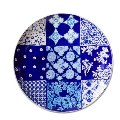 Tag Lisbon Blue Ceramic Dinner Plate For Everyday Dining