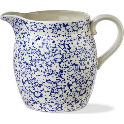 Tag Lisbon Blue Ceramic Pitcher For Everyday Beverage Serving