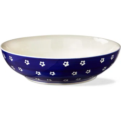 Tag Lisbon Blue Ceramic Serving Bowl Dishwasher Safe Everyday Use