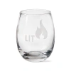 Tag Lit Stemless Wine Glasses Clear Drinkware For Summer In Transparent