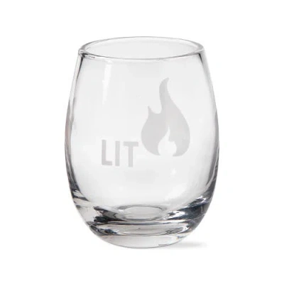 Tag Lit Stemless Wine Glasses Clear Drinkware For Summer In Transparent