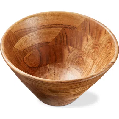 Tag Loop Serving Bowl Natural Acacia Wood Everyday In Brown