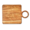Tag Loop Square Natural Wood Serving Tray For Everyday Use In Brown