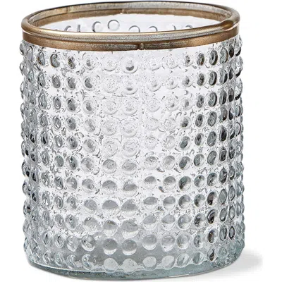 Tag Luminous Bubble Textured Clear Glass Tealight Holder In Transparent