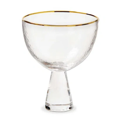 Tag Maeve Footed Glass With Gold Rim In Multi
