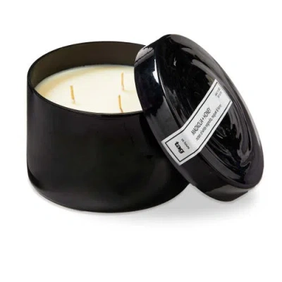 Tag Magnolia Honey Scented Candle With Lid Black Decor 14oz