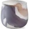 Tag Marble Tealight Candle Holders Matte Finish Purple Glass In Multi