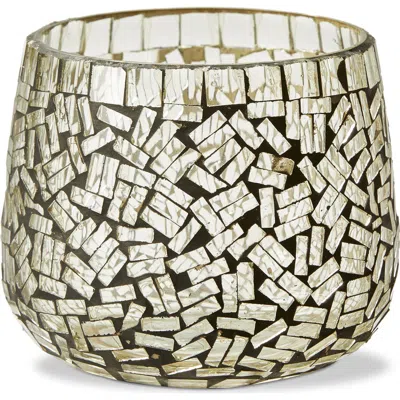 Tag Marin Mosaic Clear Glass Votive Holder Set Elegant Candle Holders In Transparent