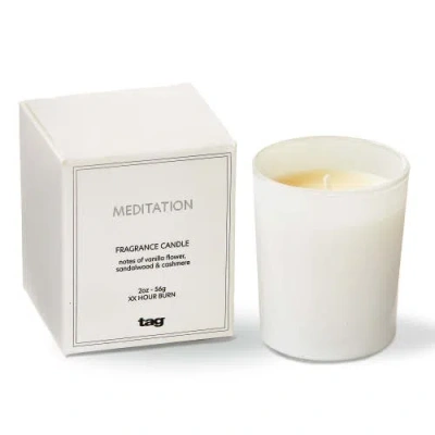 Tag Meditation Votive Candle Scented White Flame Everyday Use