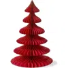 Tag Medium Glimmer Paper Tree Decor Red Holiday Sculpture In Red