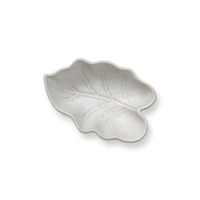 Tag Medium Leaf Bowl White Stoneware Fall