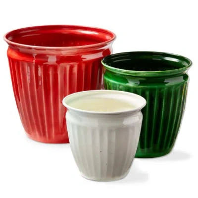 Tag Merry Enamel Planter Multicolor Iron Garden Pot For Christmas