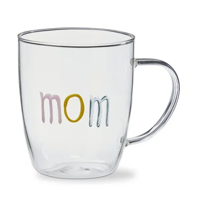 Tag Mother's Day Mom Glass Mug 20 oz In Transparent