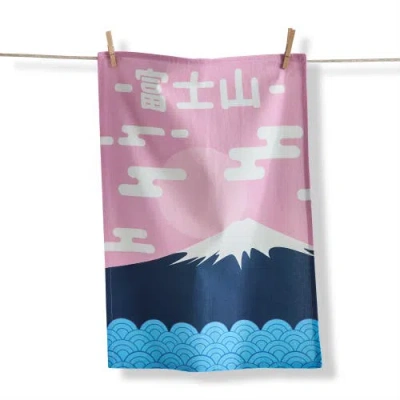 Tag Mount Fuji Graphic Cotton Dishtowel Multi 26 X 18