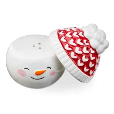 Tag Multicolor Ceramic Snowman Salt And Pepper Shakers Set In White