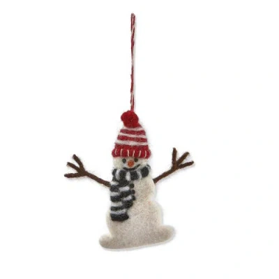 Tag Multicolor Snowman Ornament With Hat And Scarf For Tree