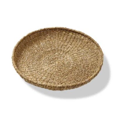 Tag Natural Seagrass Round Serving Tray Perfect For Everyday Use In Neutral