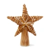 Tag Natural Straw Star Tree Topper For Holiday Decor In Brown
