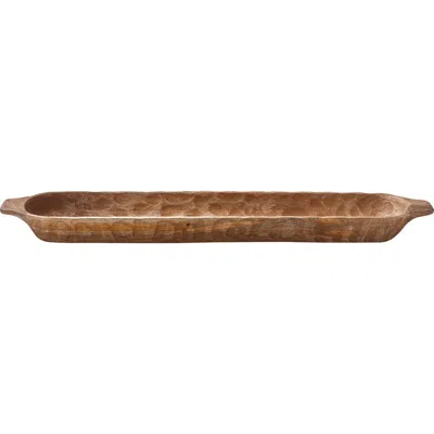 Tag Natural Wood Long Bread Dough Bowl Serving Tray Hand Wash In Sand