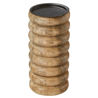 Tag Newport Pillar Holder Lg Natural Mango Wood Everyday,summer In Brown