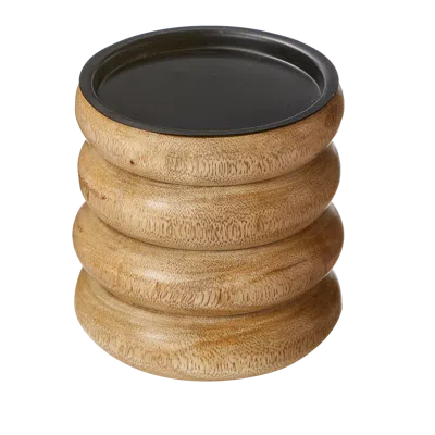 Tag Newport Pillar Holder Sm Natural Mango Wood Everyday,summer In Brown