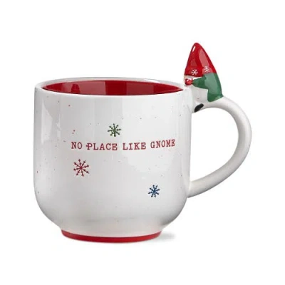 Tag No Place Like Gnome White Stoneware Coffee Hot Tea Hot Coco Mug 16 oz